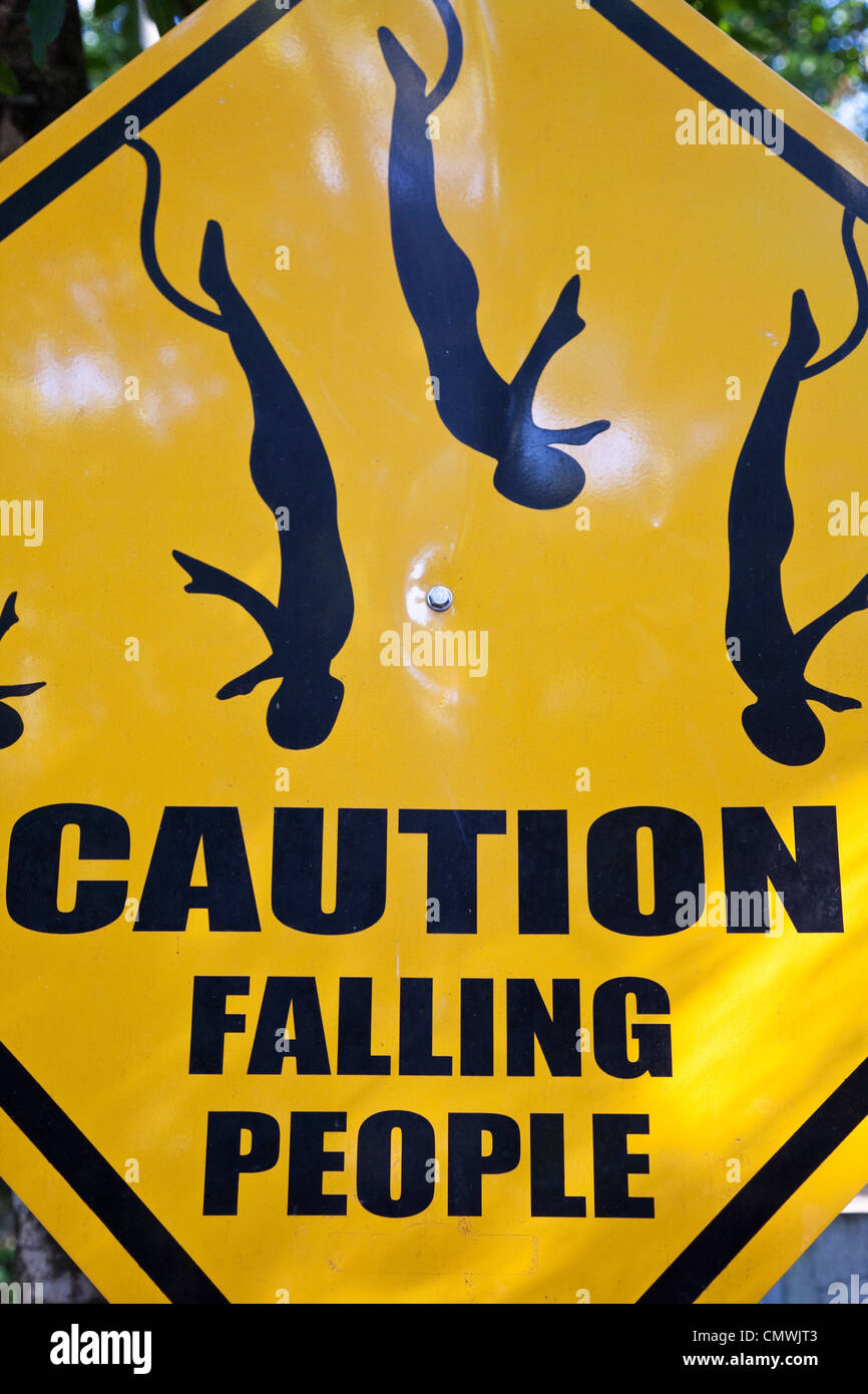 Bungy jumping Sign. Smithfield, Cairns, Queensland, Australien Stockfoto