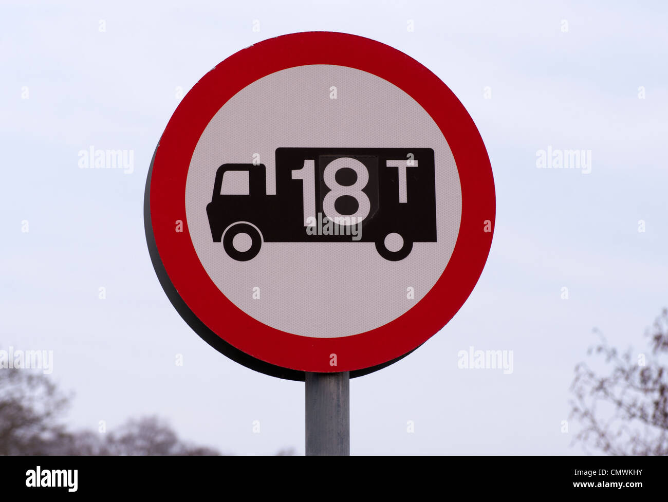 Gewicht Einschränkung Uk Roadsign Straßenschilder Stockfoto