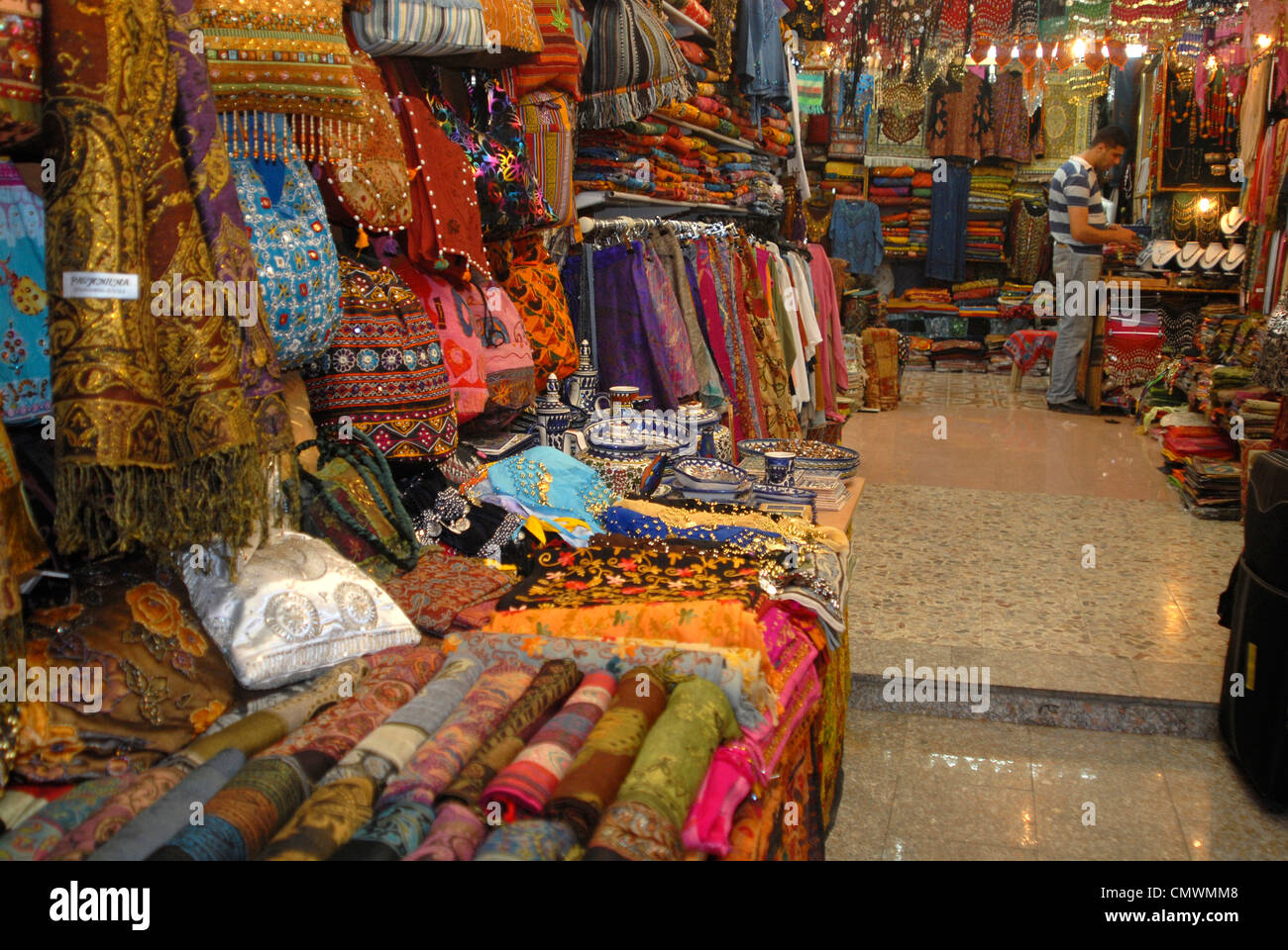 Stoff-Stall Jerusalem Sammlung Stockfoto