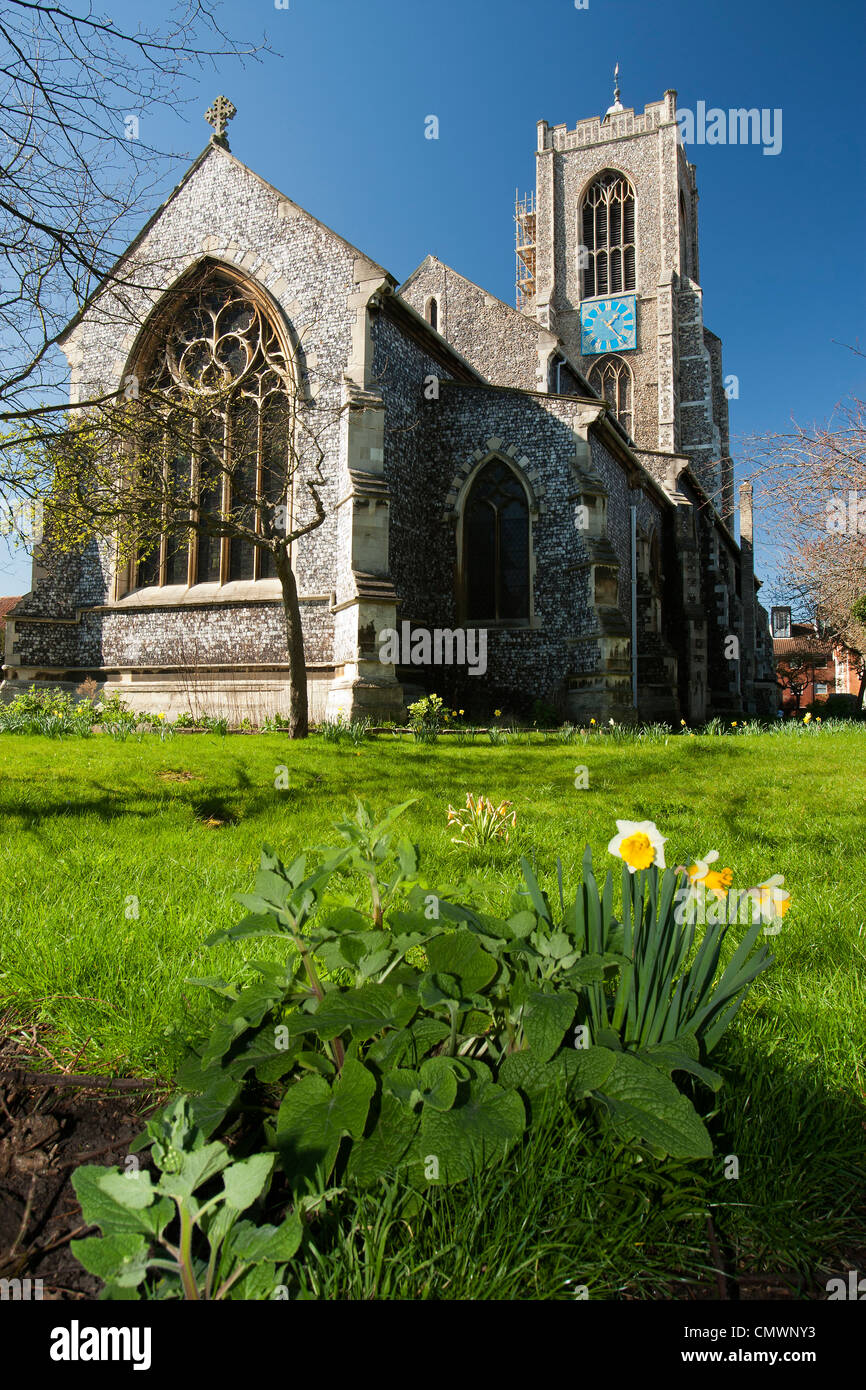 Die Kirche St Giles auf dem Hügel, Norwich, England, UK Stockfoto