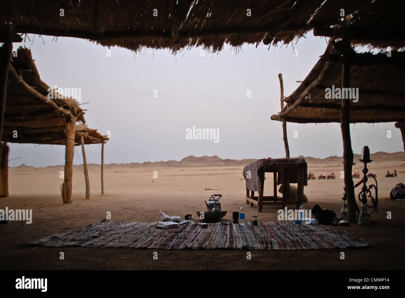 Beduinenzelt in der Wüste Osten Ägypten Rock in der Nähe von Marsa Alam Stockfoto