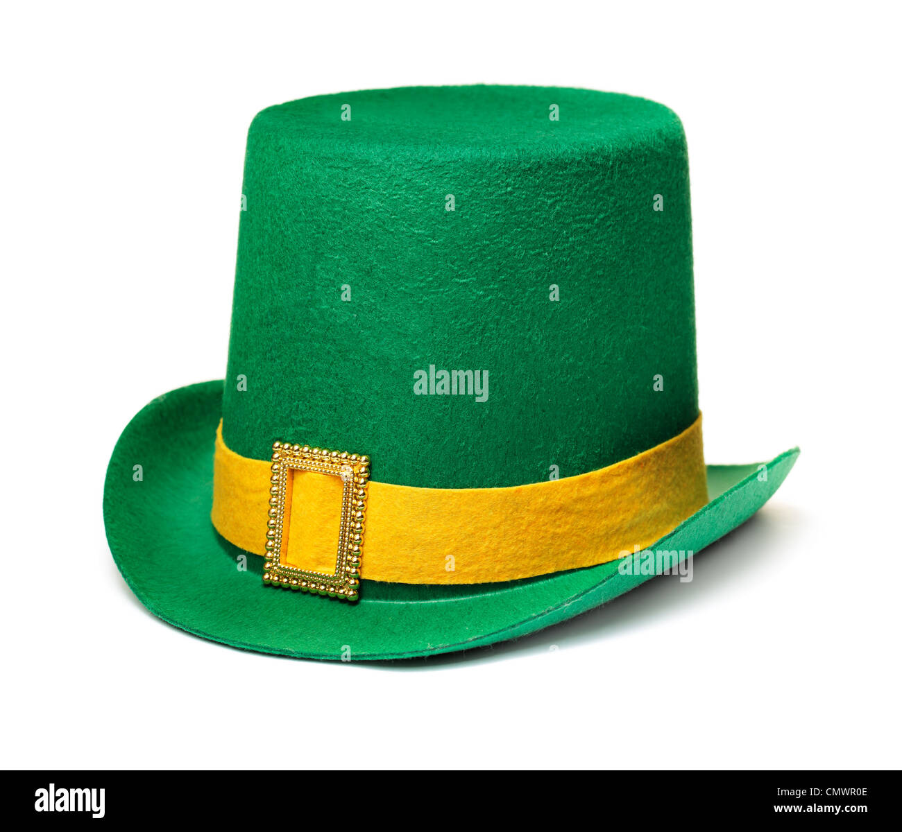 Billig und fröhlich st. Patricks Tag Karneval Hut isoliert auf weiss mit natürlichen Schatten. Stockfoto