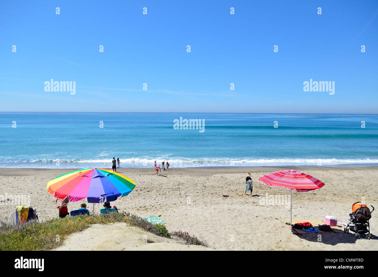 Ein Tag am Strand von San Clemente State Park, Kalifornien, USA. Stockfoto