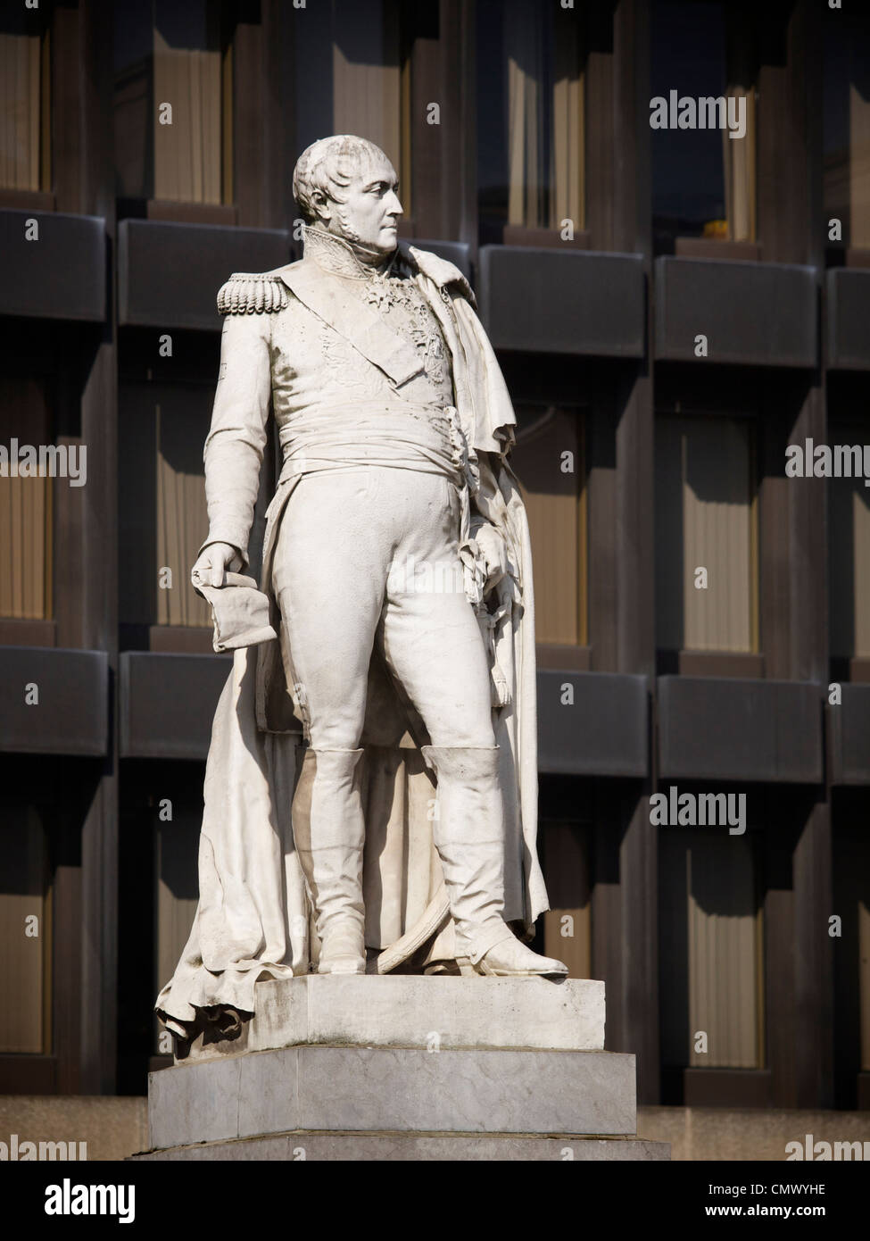 Statue von Augustin Daniel Graf Belliard in Brüssel, Belgien. Stockfoto