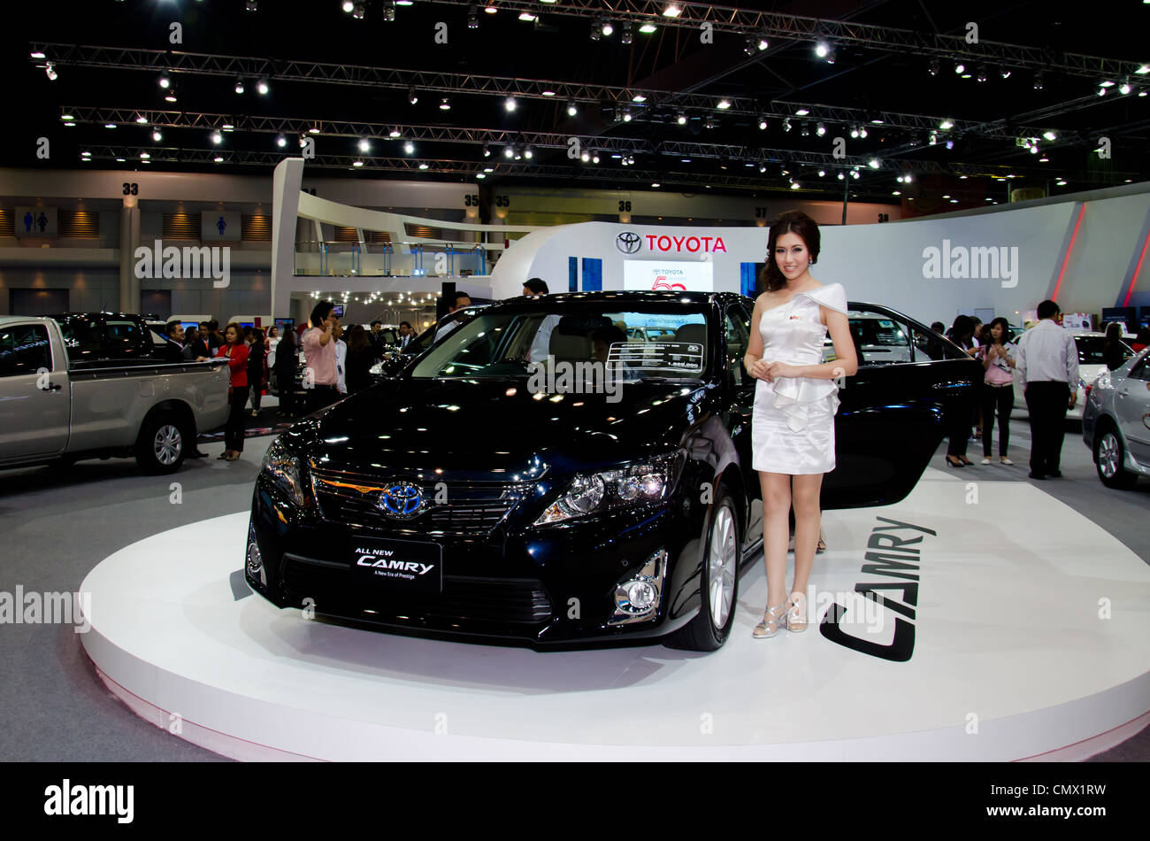 Toyota Camry Auto mit unbekannten Modell auf dem Display an der 33. Bangkok International Motor Show Stockfoto
