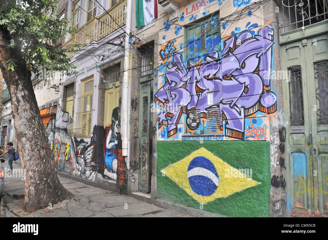 Street Scene, Lapa Rio de Janeiro. Stockfoto