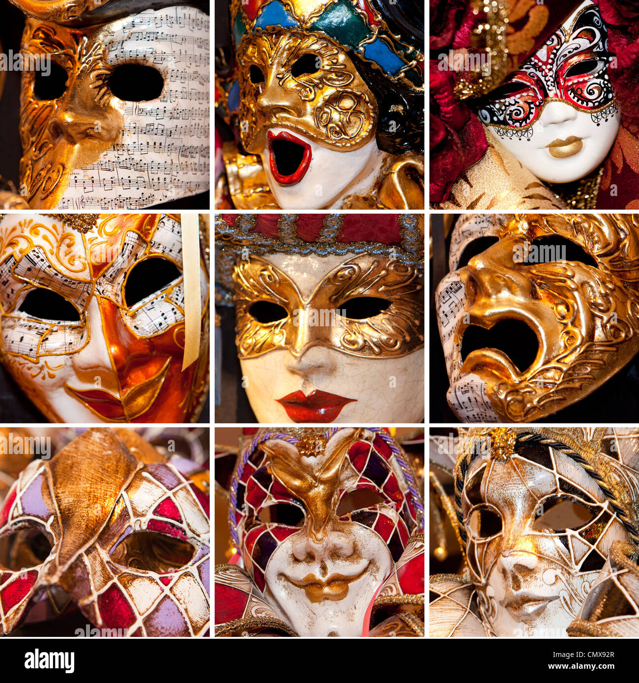 Typische bunte Maske aus der Karneval von Venedig Stockfoto