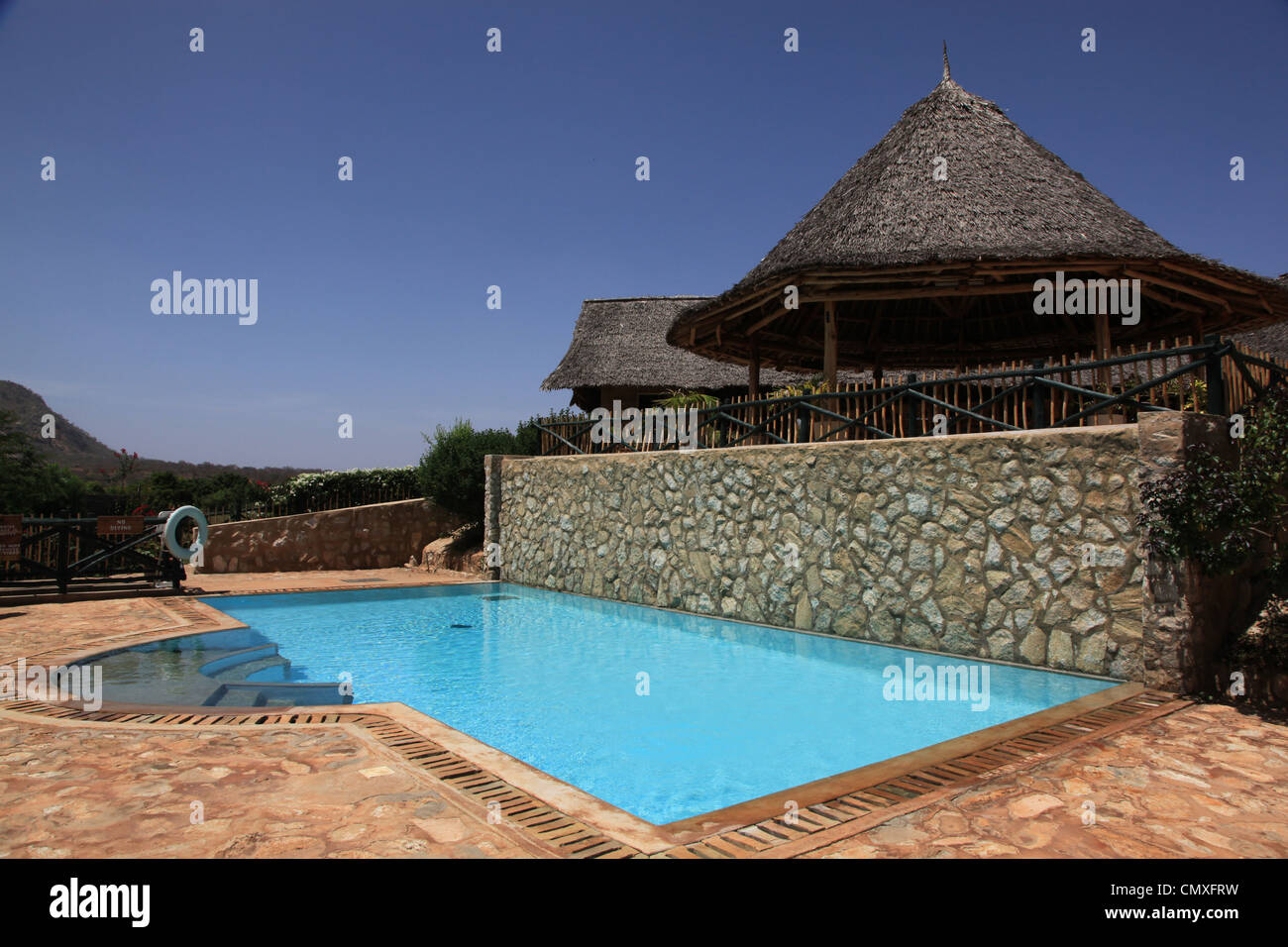 Safari Lodge Kenia Stockfoto