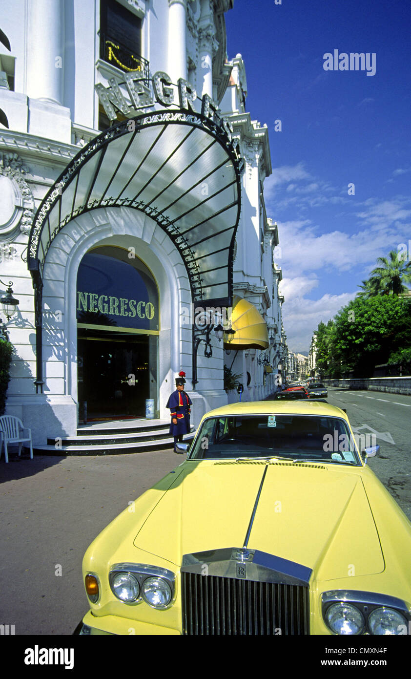 Rolls-Royce, Hotel Negresco, Nizza, Côte d ' Azur, Frankreich Stockfoto