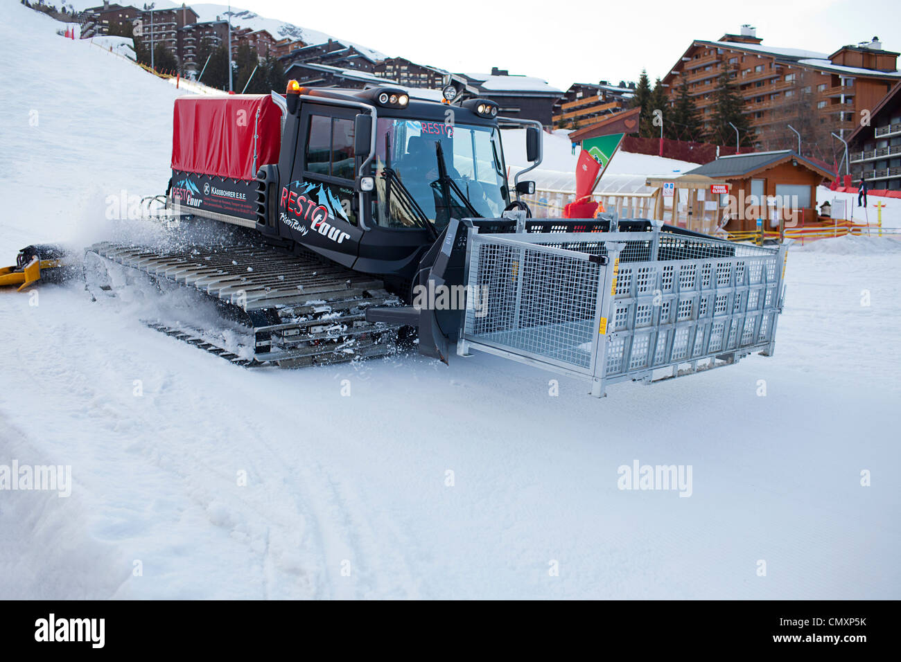 Piste-Maschine-Resto-Tour, Stockfoto