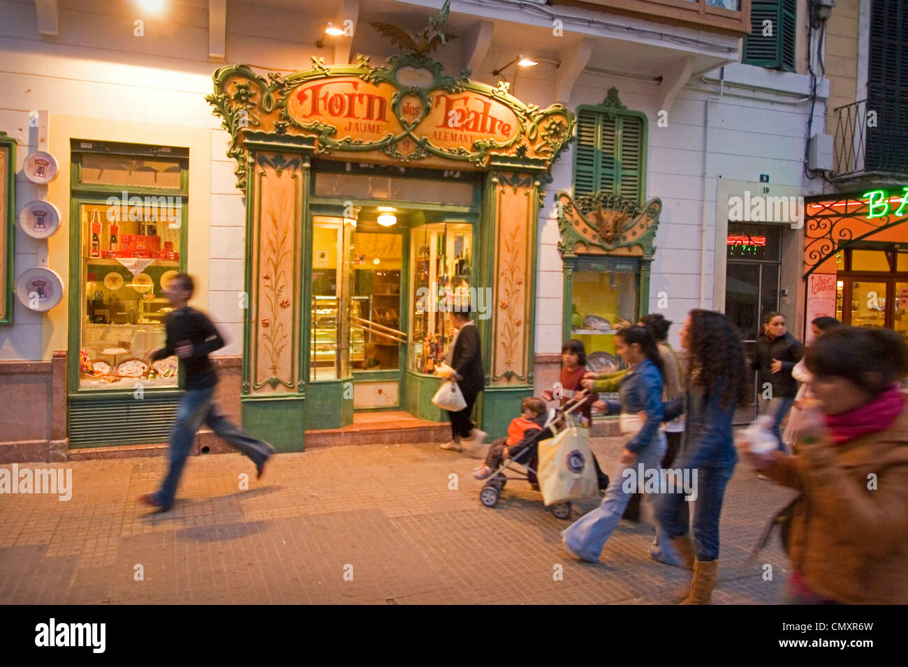 Café Forn Teatre, Palma, Mallorca, Balearen, Spanien Stockfoto