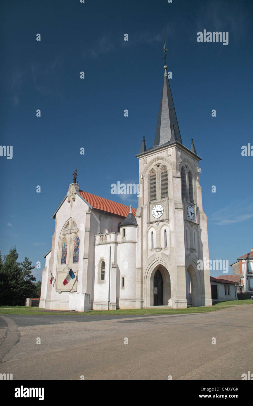 Die Dorfkirche in Fey-En-Haye, Meurthe-et-Moselle-Abteilung in Nordost-Frankreich Stockfoto