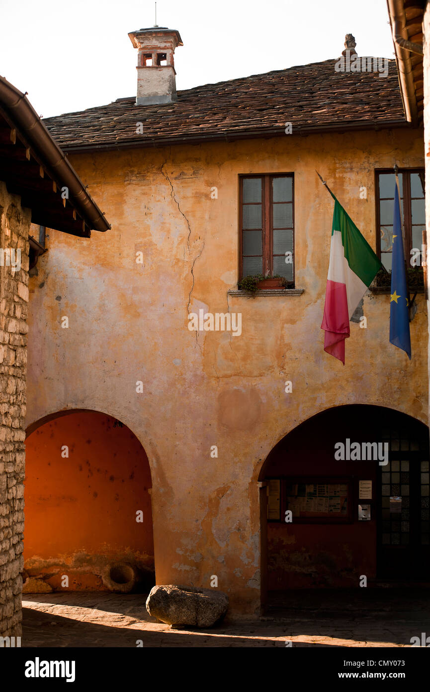 Ossuccio Rathaus, Comer See, Lombardei Italien Stockfoto