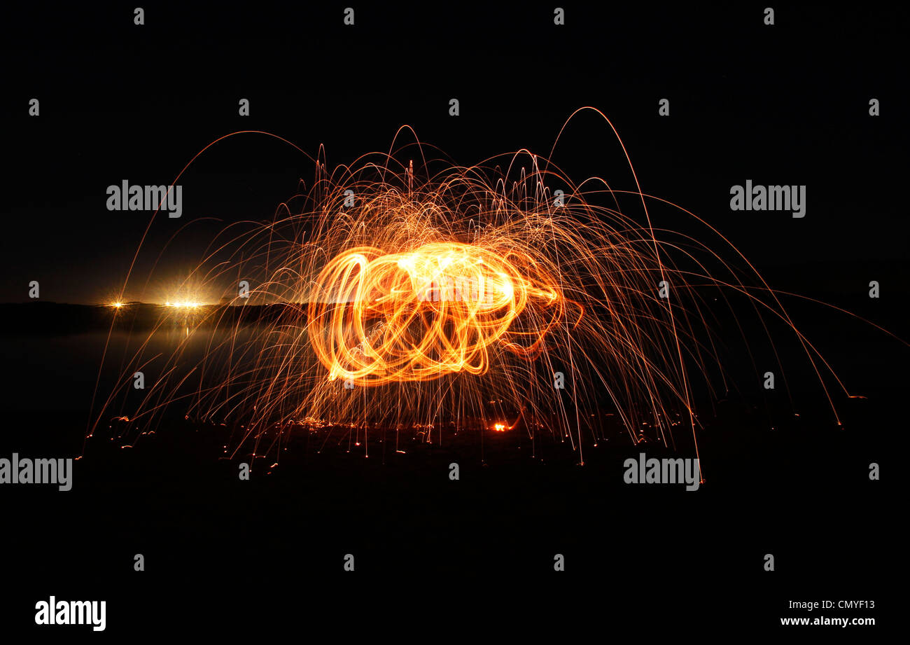 einzigartiges Bild in der Nacht Stockfoto