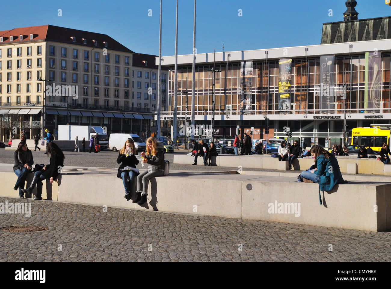 Kulturpalast, Dresden, Deutschland - Mar 2011 Stockfoto