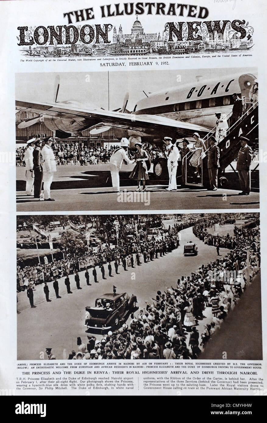 Titelseite der The Illustrated London News 02.09.52 Stockfoto