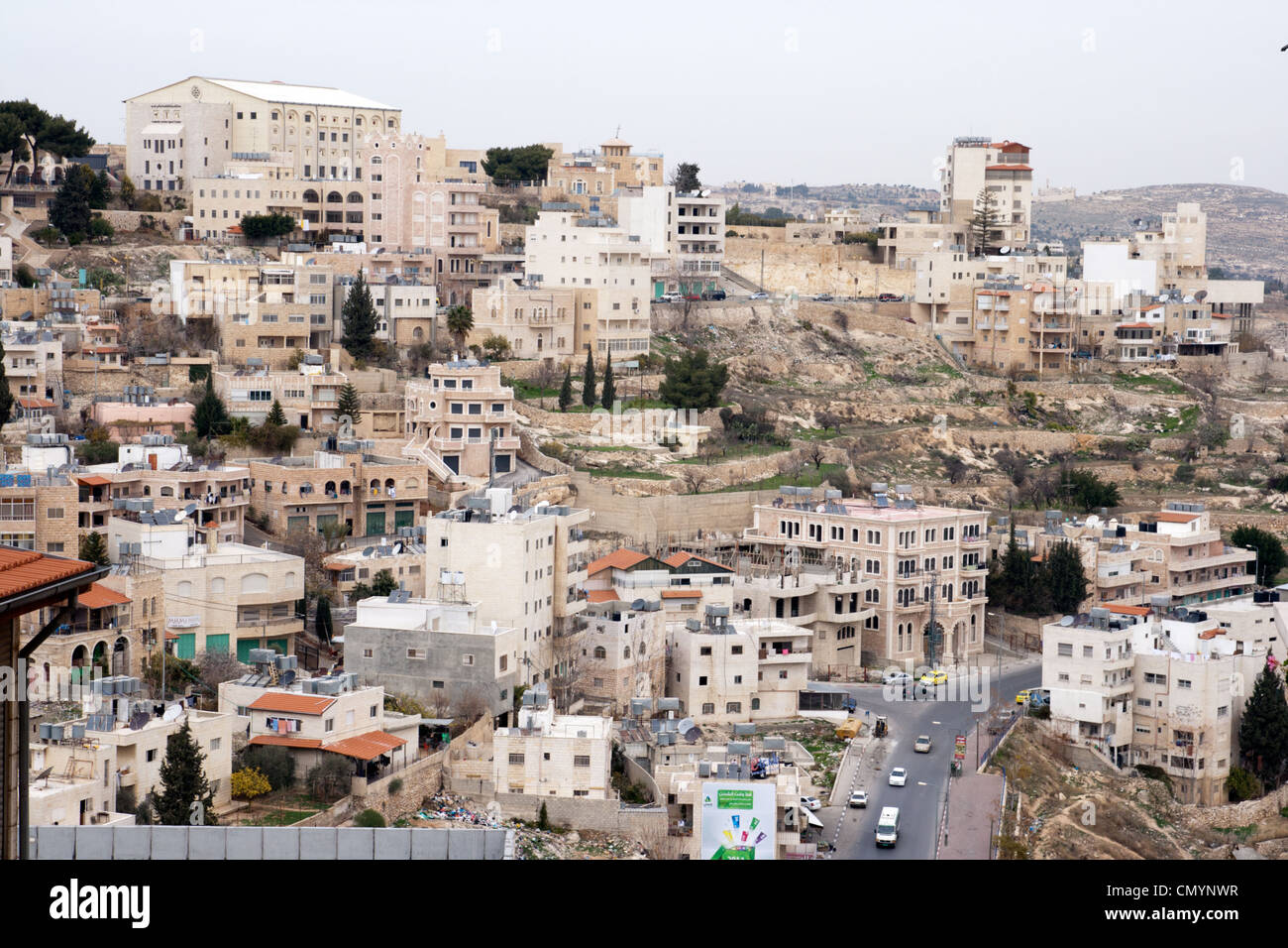 Palästinensische Häuser in Bethlehem im Westjordanland. Stockfoto