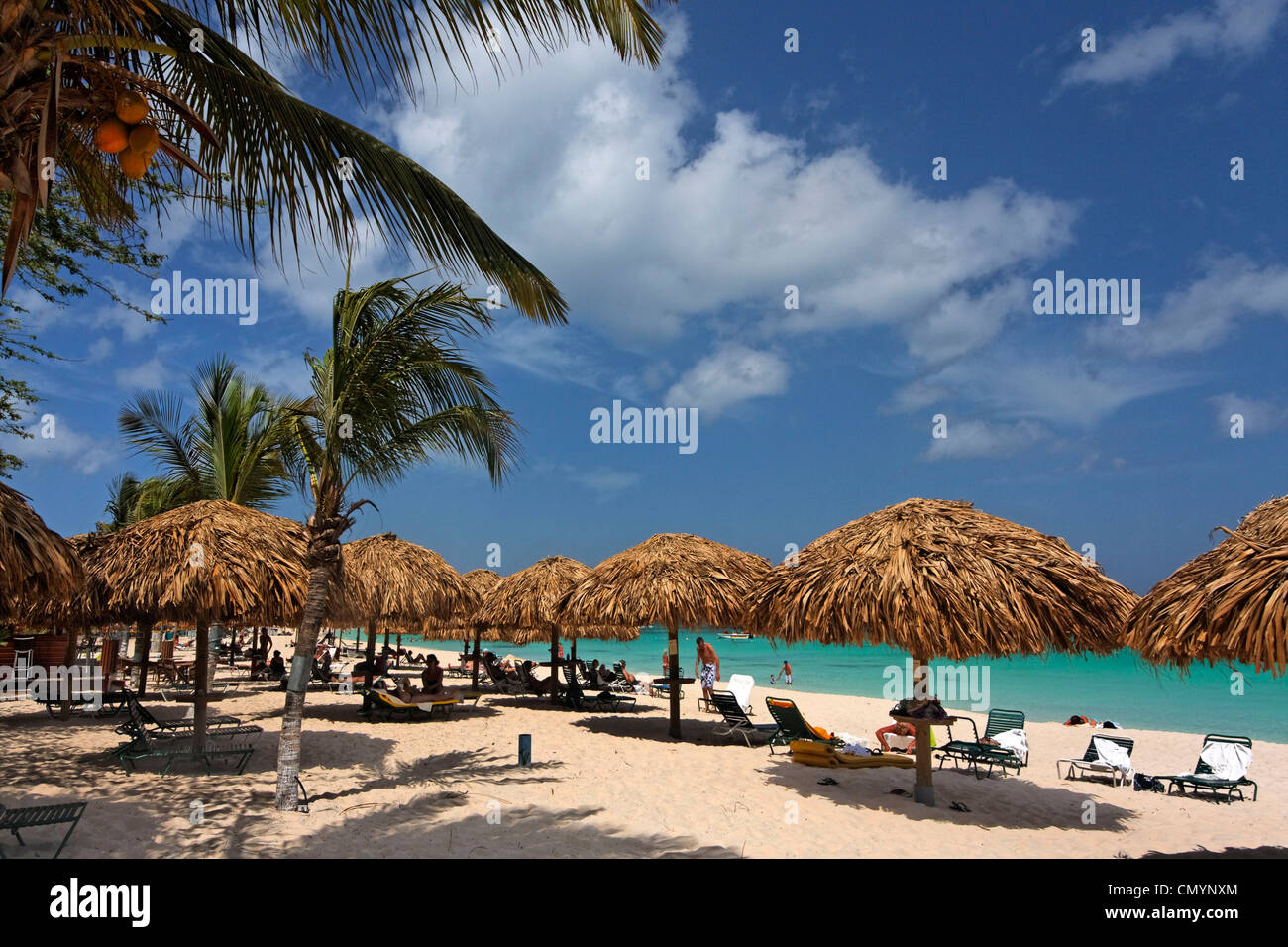 Aruba-Niederländische Antillen-Eagle beach Stockfoto