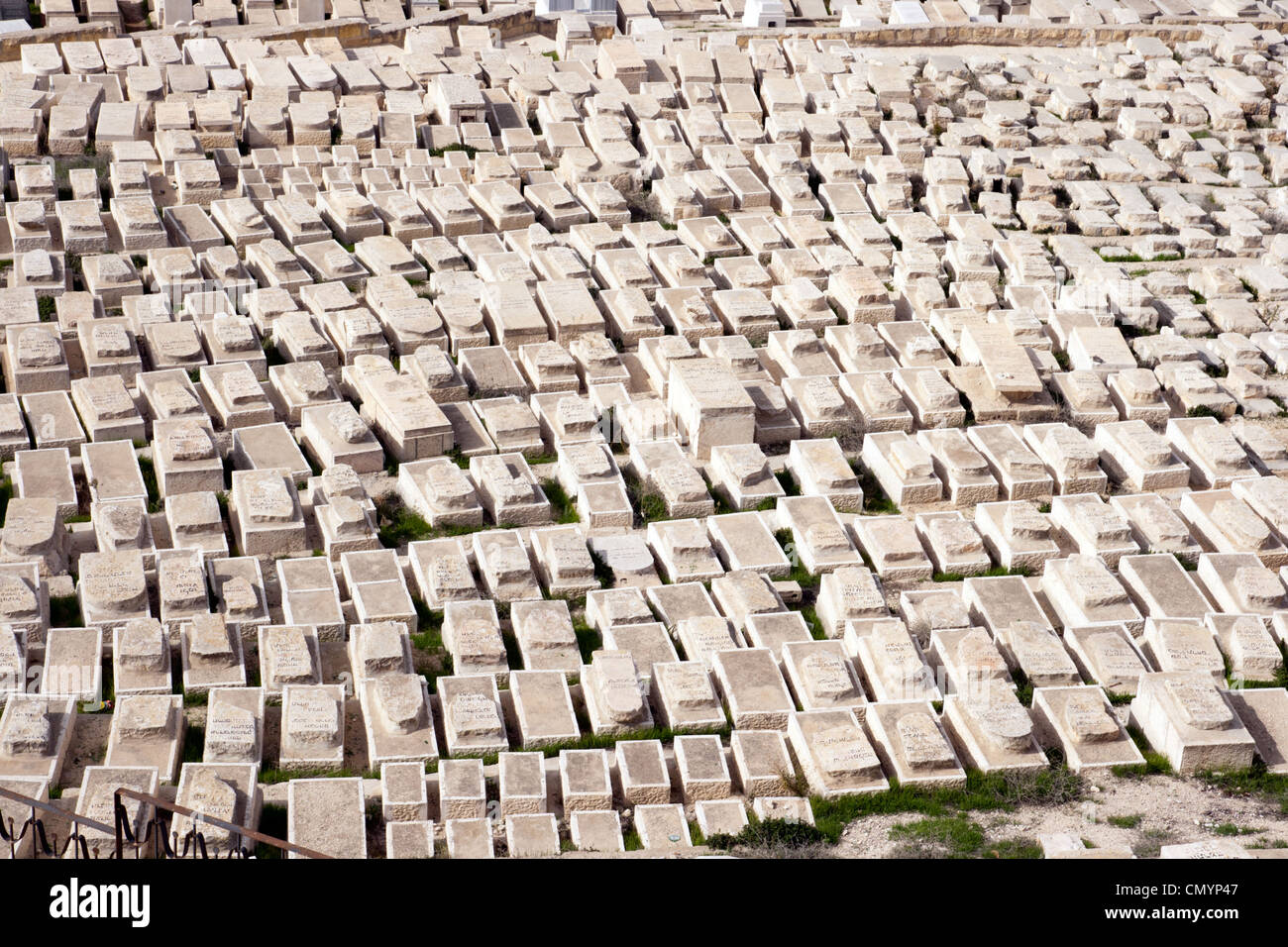 Jüdische Gräber auf dem Ölberg auf alte Jerusalem, Israel Stockfoto
