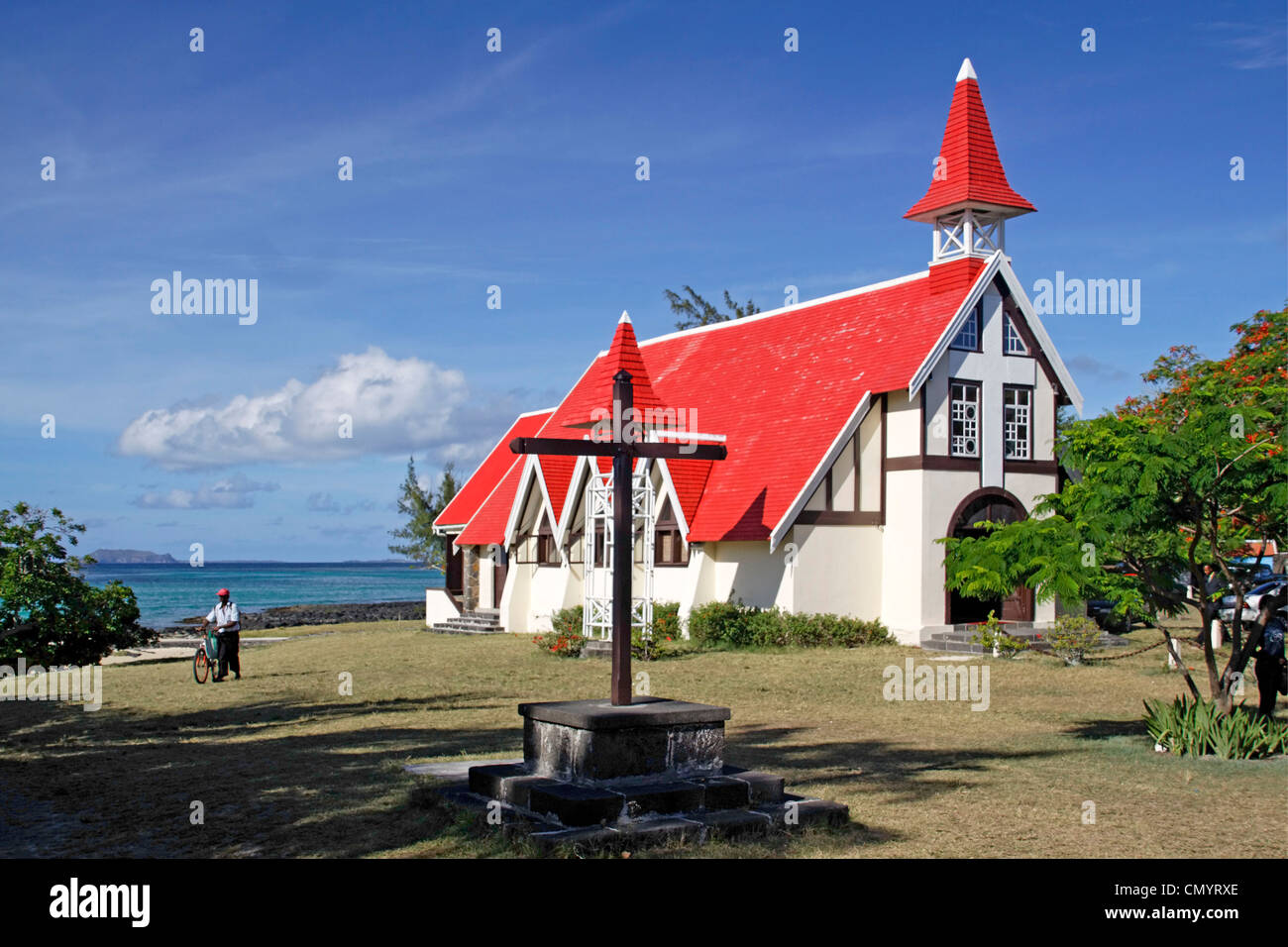 Eglise de Cap Malheureux, Mauritius, Afrika Stockfoto
