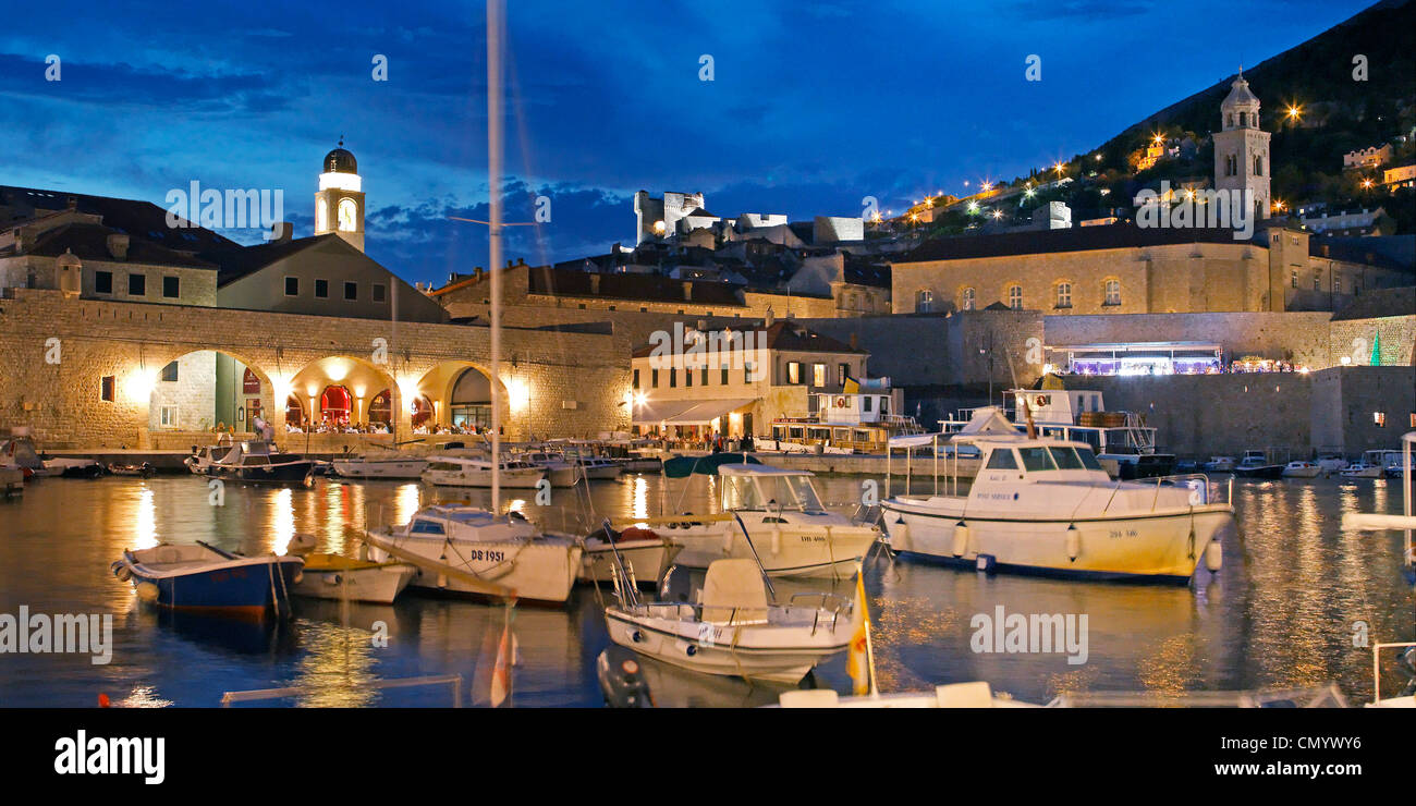 Dubrovnik Hafen, Dominikanerkloster, alte Stadt von Dubrovnik, Kroatien, Europa Stockfoto