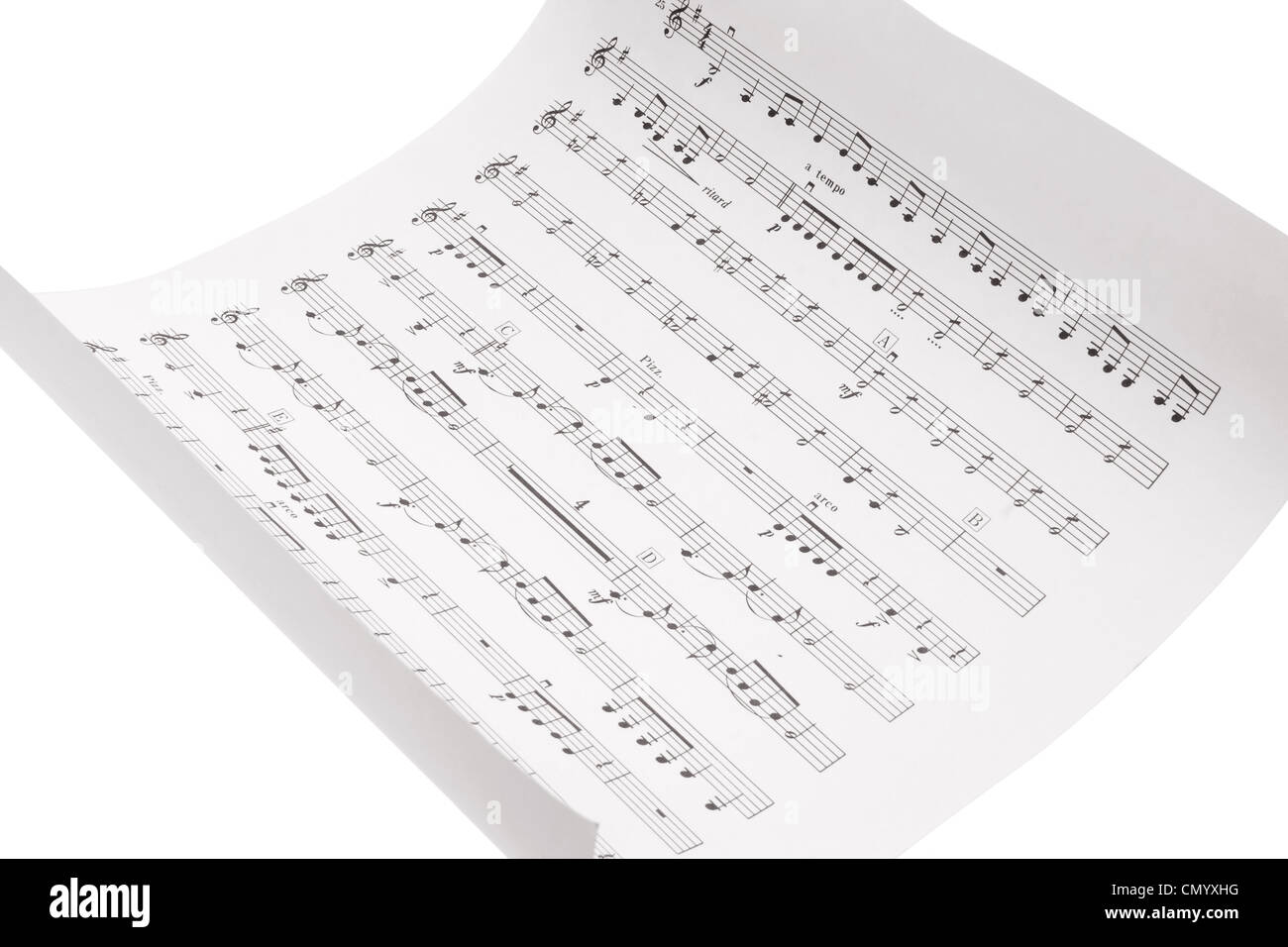 Musik-Score Stockfoto