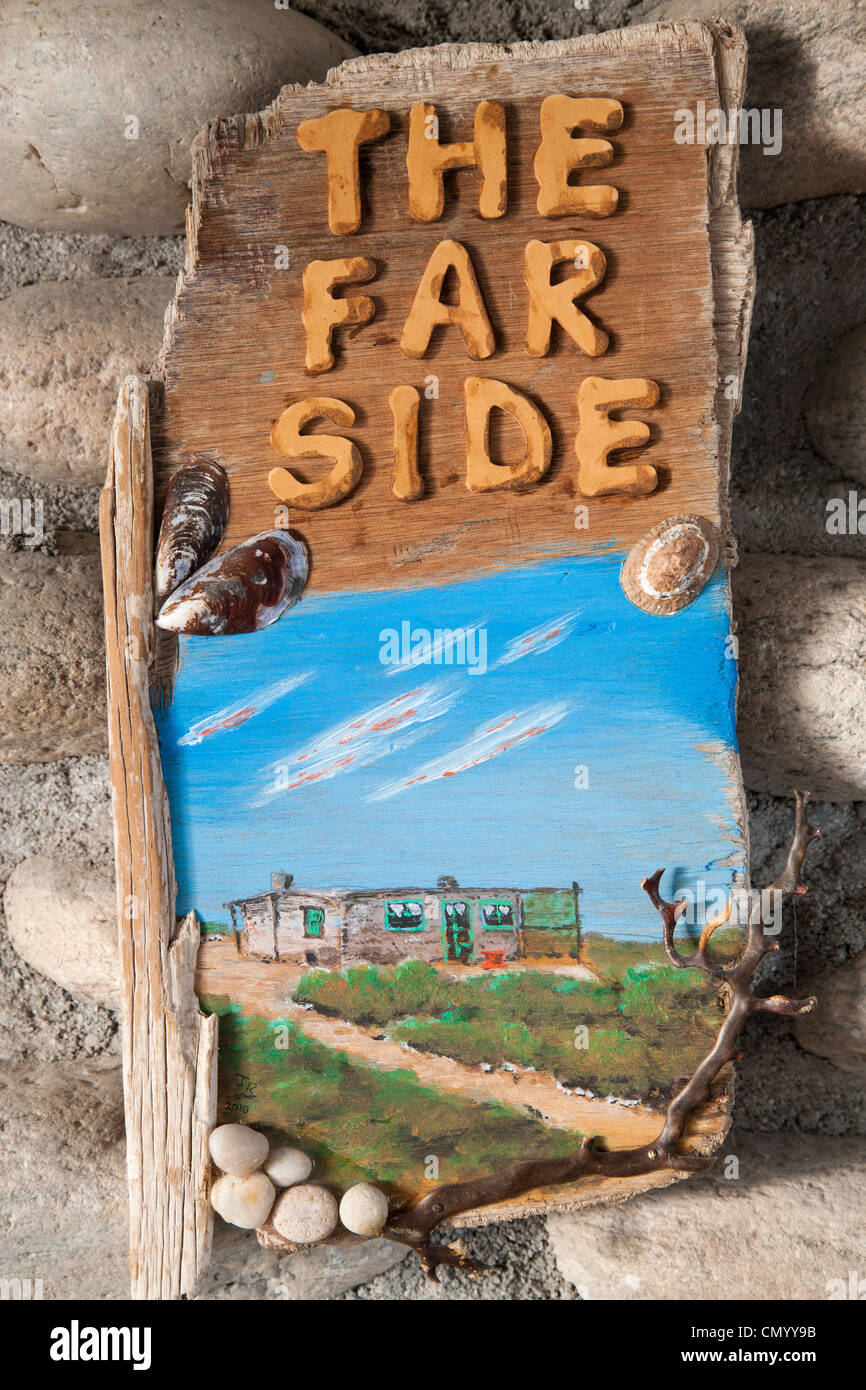 Die Far Side Kabine, noupe Taucher Hütten, Kleinzee, Northern Cape, Südafrika Stockfoto
