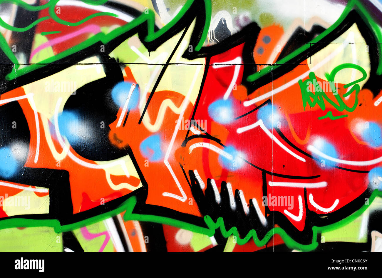 Urban Graffiti Nahaufnahme, werden als Hintergrund verwendet Stockfoto