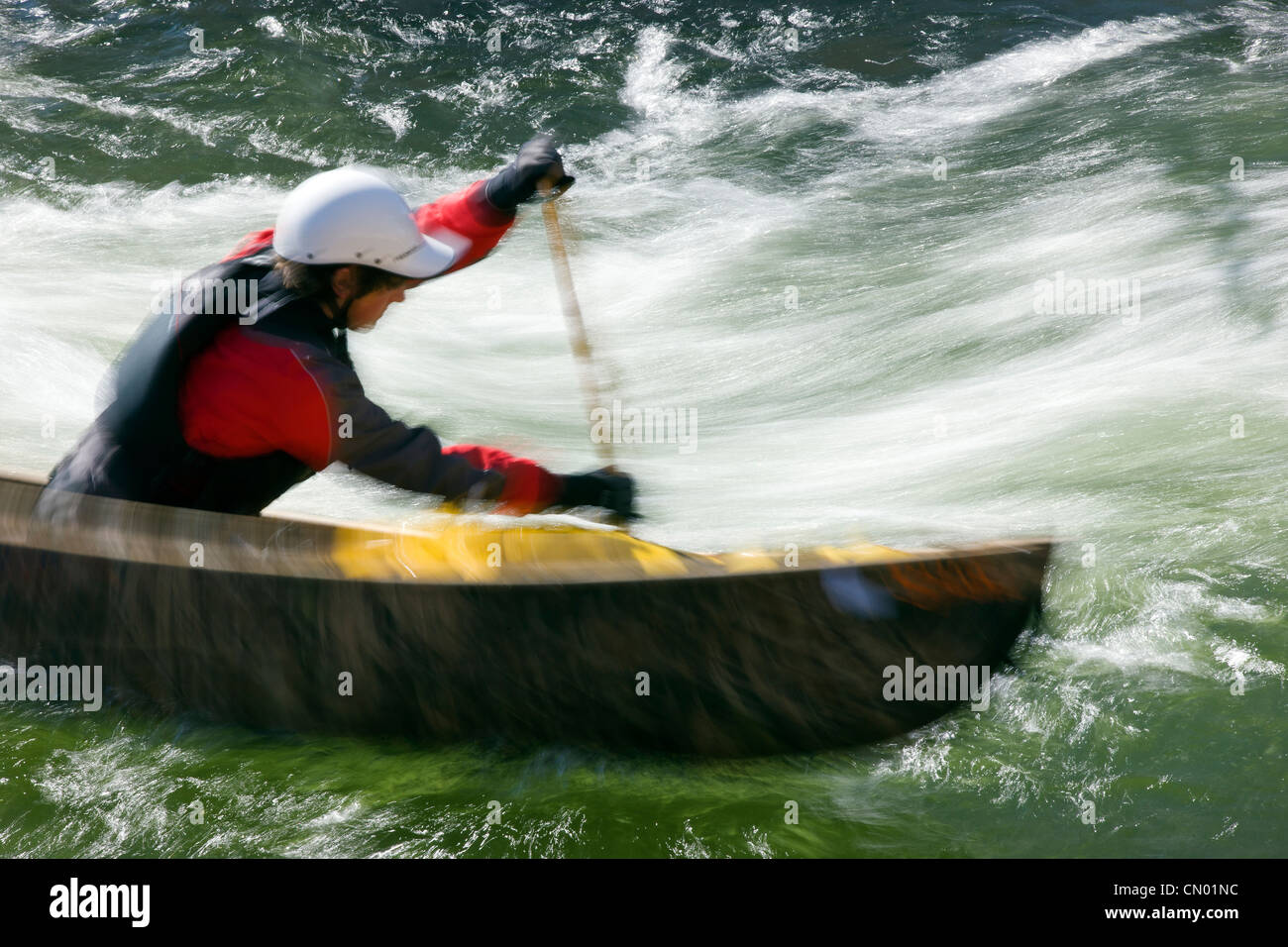 Wildwasser Kanu & Kajak Slalom-Rennen, Arkansas River, Salida, Colorado, USA Stockfoto