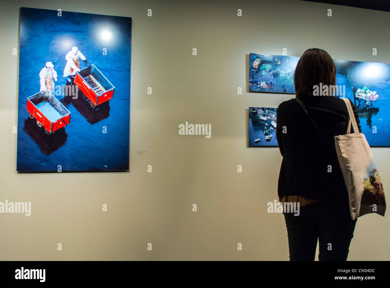 Paris, Frankreich, People Looking at Photo Exhibition, Kunstausstellung in der Rathausgalerie, Archivfotos von Paris, von Robert Doisneau » Stockfoto