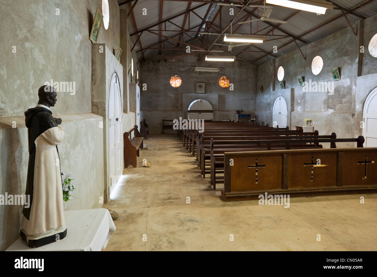 Innenraum der St.-Josephs Kirche auf der Hammond-Insel (Kiriri), Torres-Strait-Inseln, Queensland, Australien Stockfoto