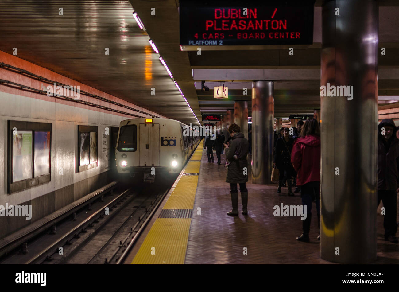 Bart San Francisco Bay Area. Stockfoto