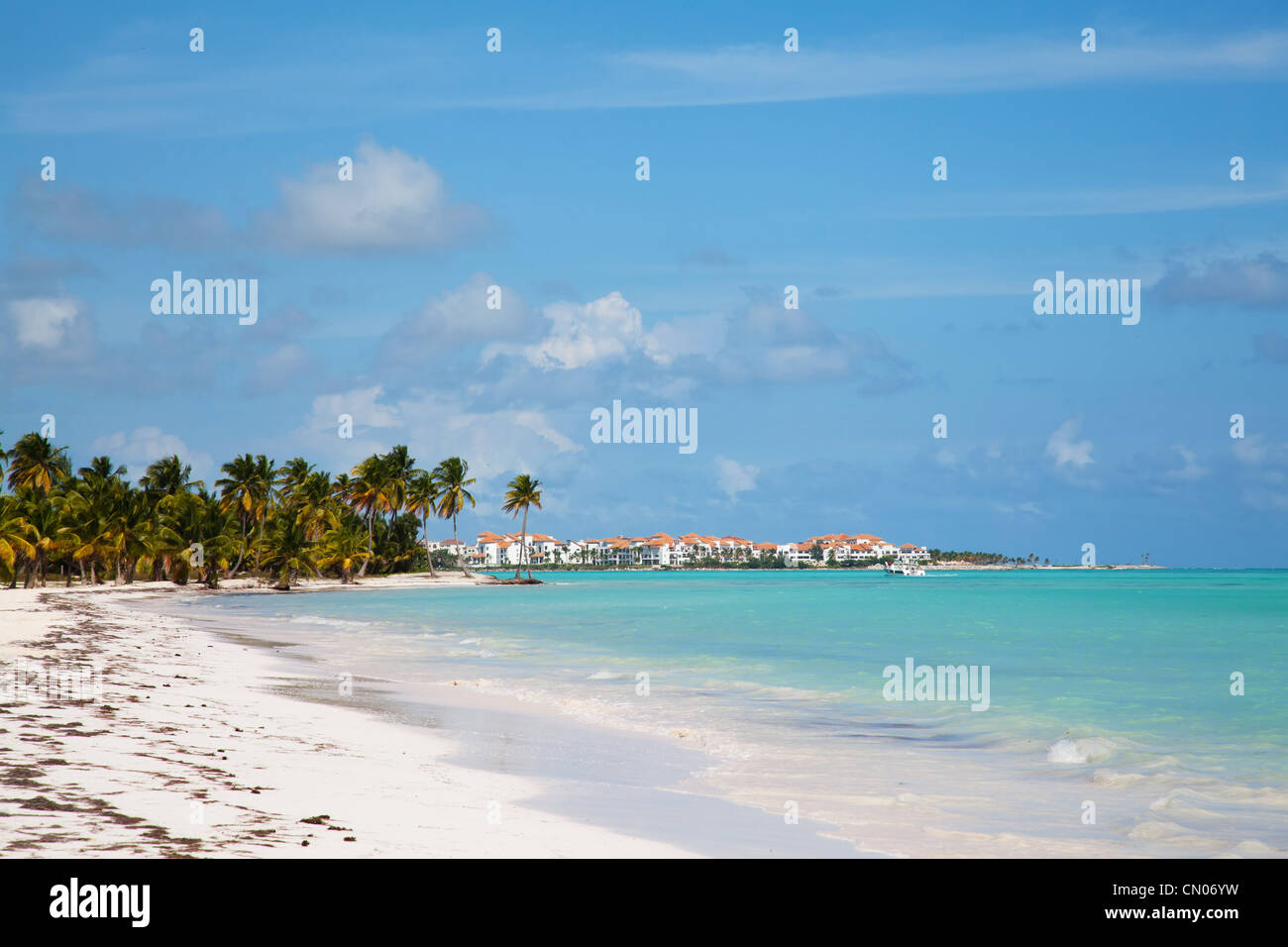 Saona Insel Strand mit weißem sand Stockfoto