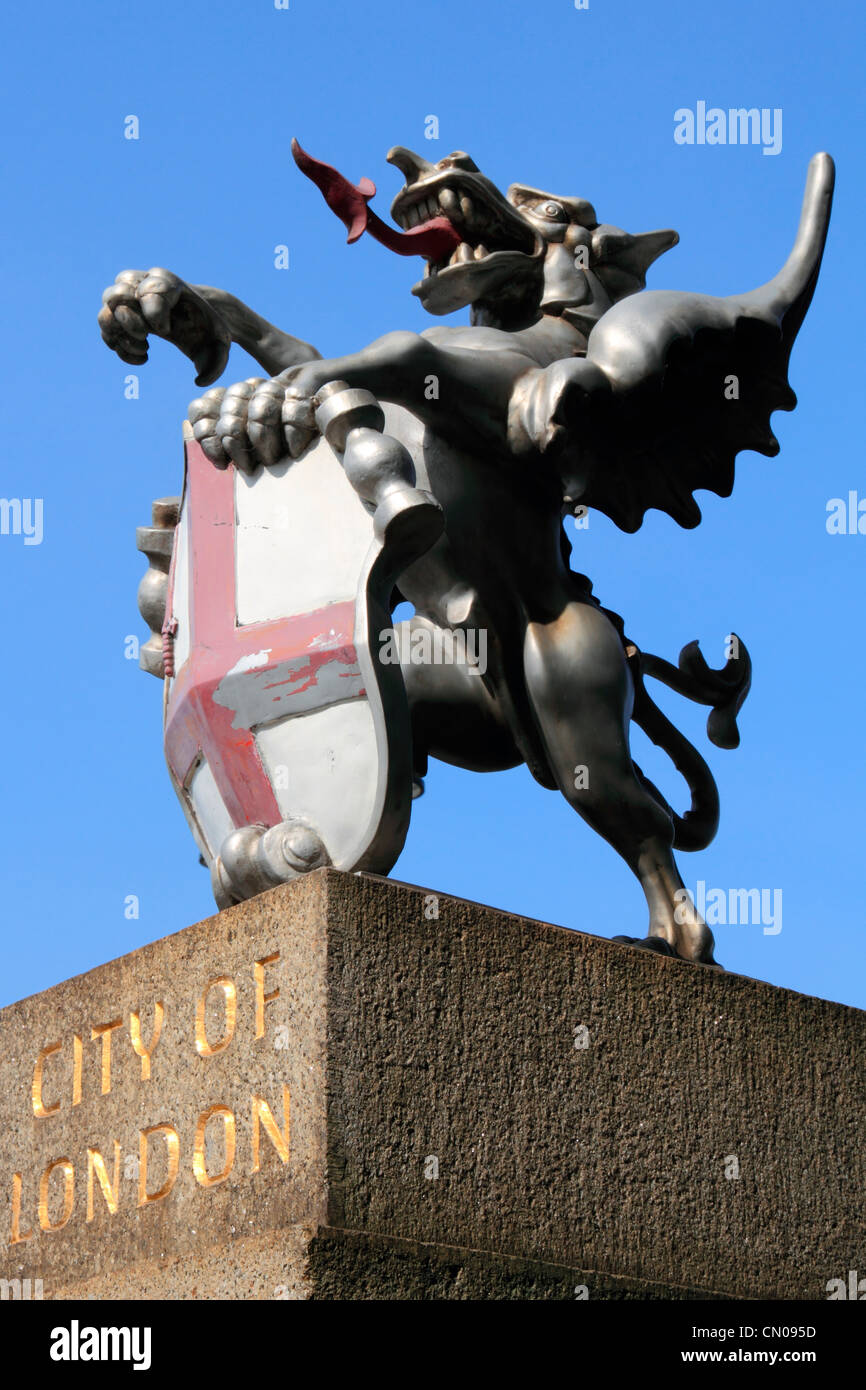 England London, City of London heraldischen Drachen emblem Stockfoto