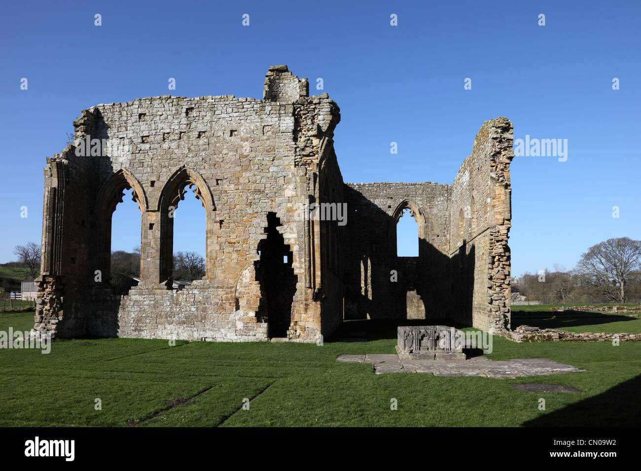 Die Überreste von Egglestone Abtei in der Nähe von Barnard Castle County Durham UK Stockfoto
