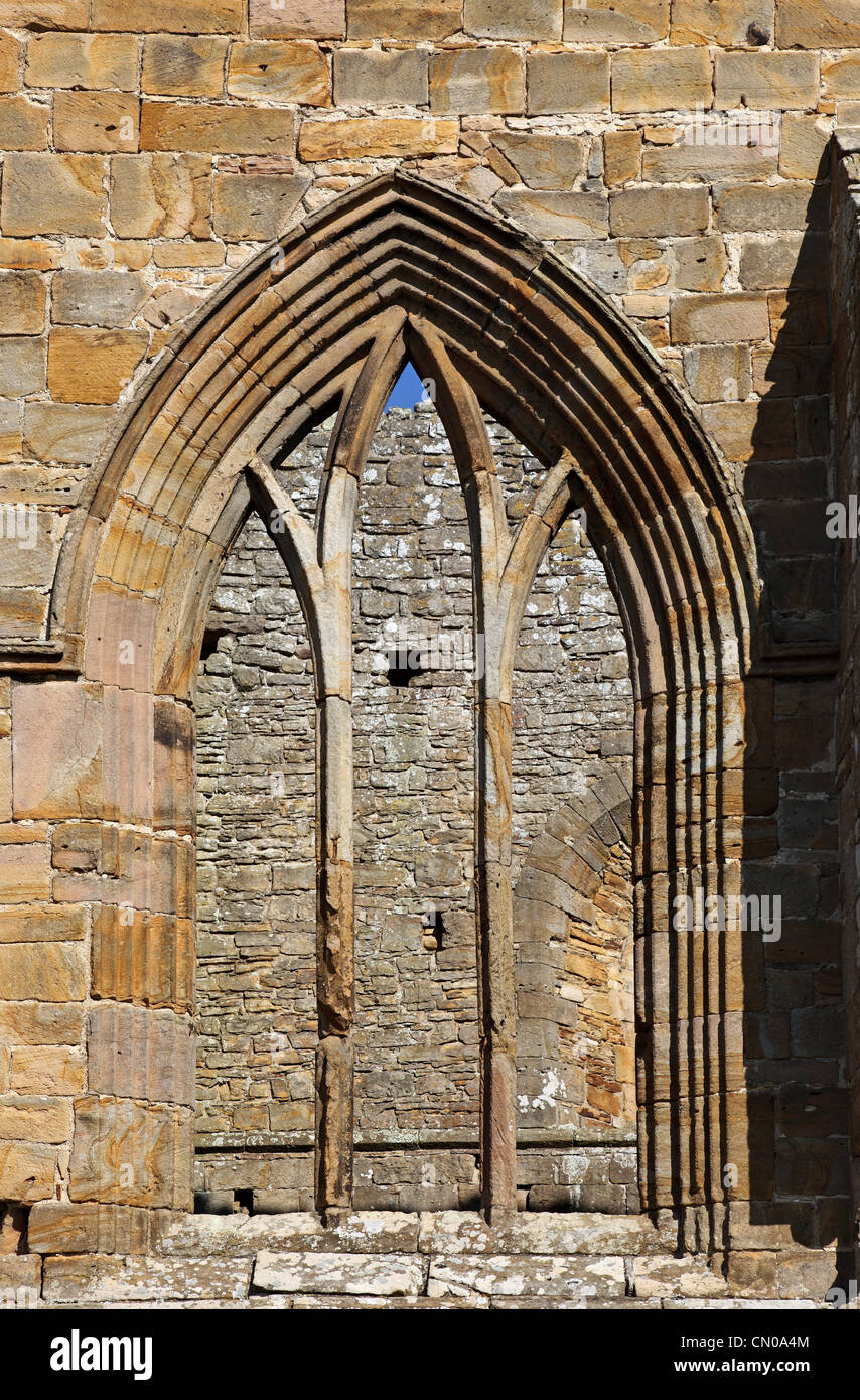 Fenster und Bogen Detail Egglestone Abtei in der Nähe von Barnard Castle County Durham UK Stockfoto