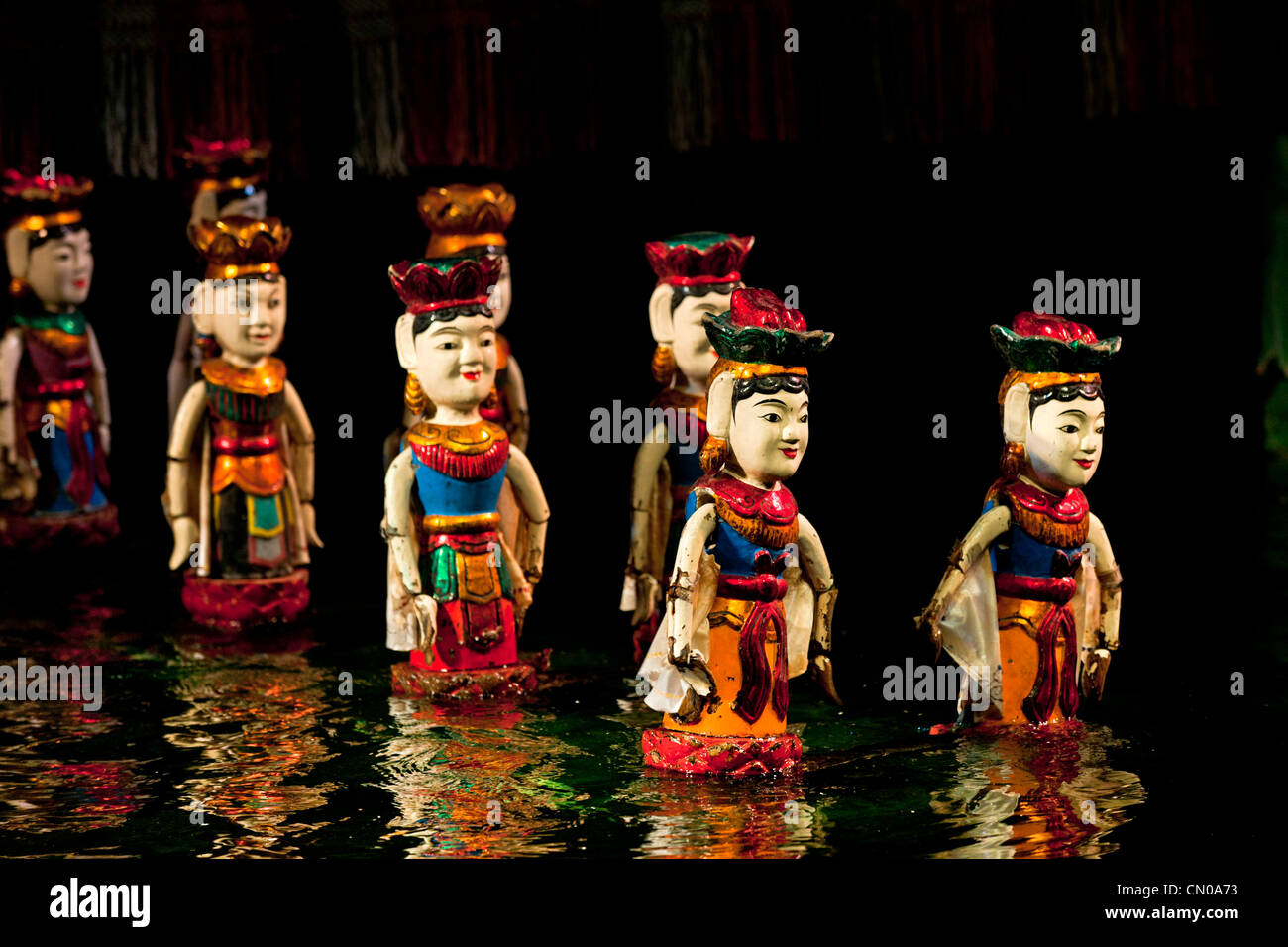 Hanoi-Wasser-Marionetten-Theater. Vietnam Stockfoto