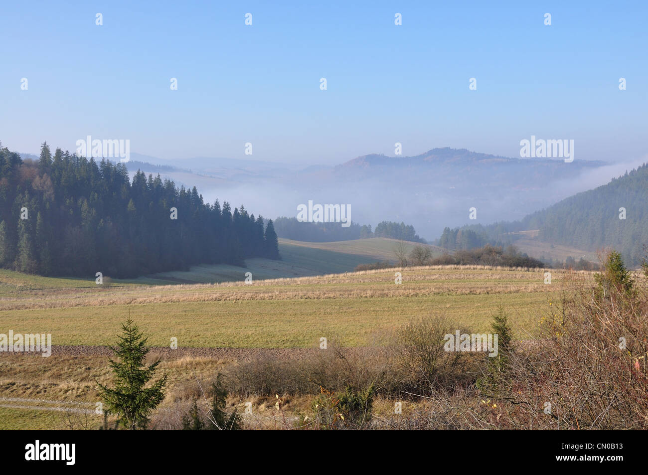 Pieniński Park Narodowy, Polska (Pieniny-Nationalpark, Polen) - polnischen Bergen Stockfoto