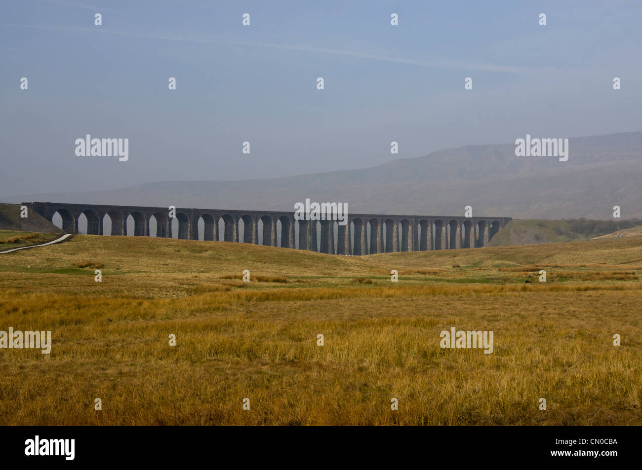 Berühmten Ribblehead-Viadukt in Yorkshire Dales in Großbritannien Stockfoto