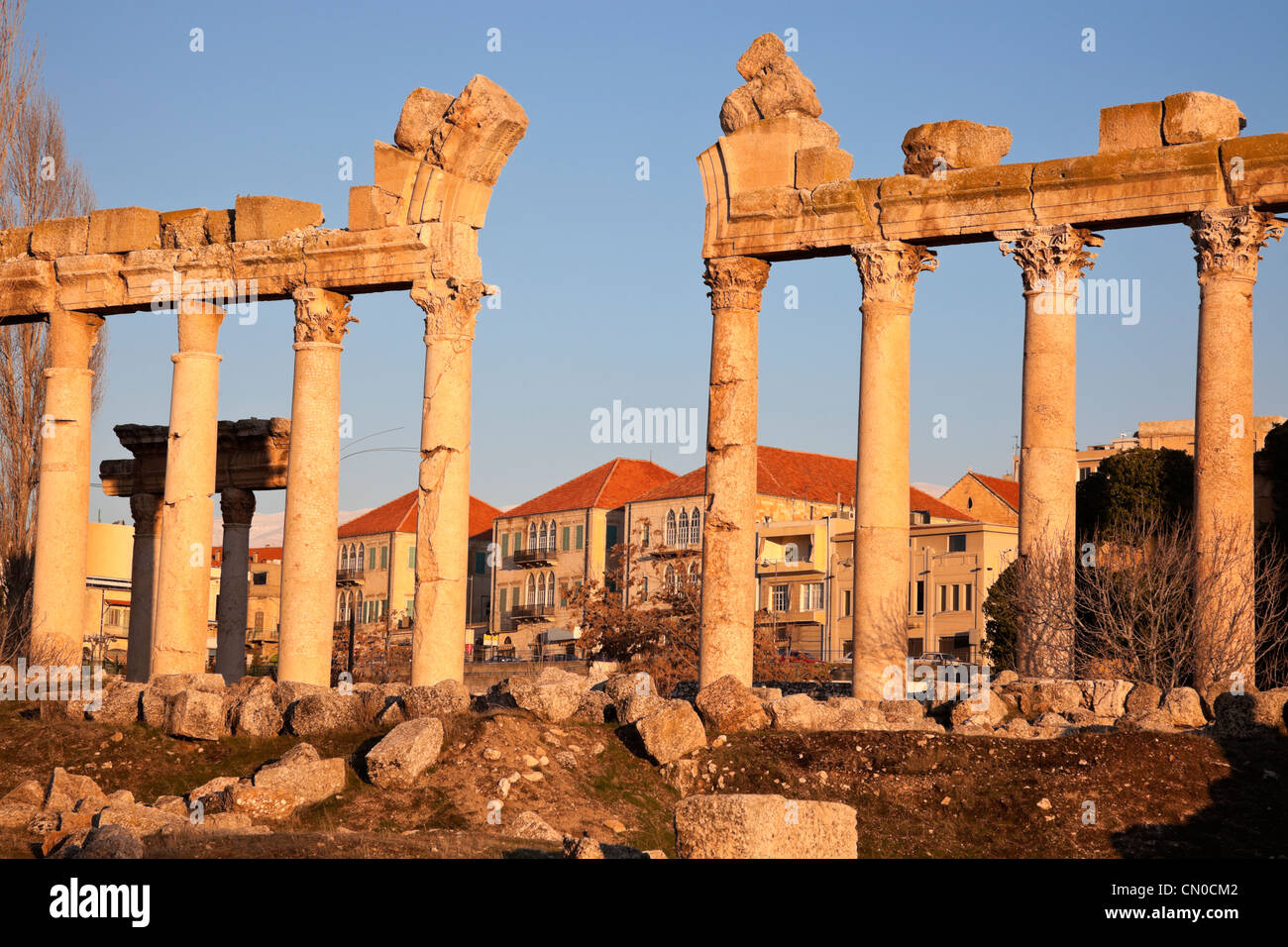Ruinen von Baalbek - Bekaa-Tal, Libanon Stockfoto