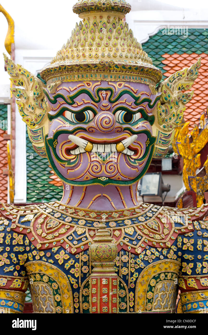 Riesigen Kreuz Hände, Wat Pra Keaw, Grand Palace, Bangkok, Thailand Stockfoto