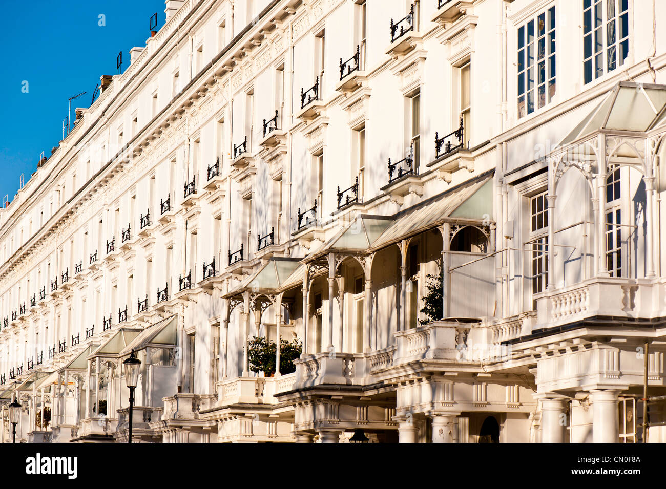 Architektur um Cadogan Place, SW1, London, Vereinigtes Königreich Stockfoto