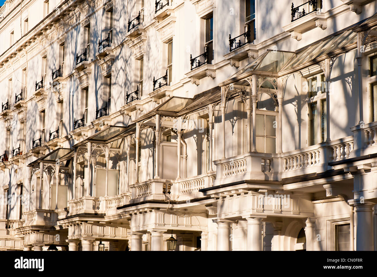 Architektur um Cadogan Place, SW1, London, Vereinigtes Königreich Stockfoto