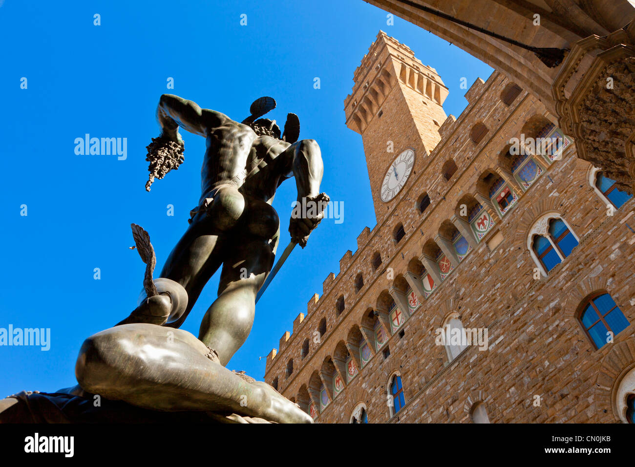 Florenz, Skulptur auf der Loggia dei Lanzi Stockfoto