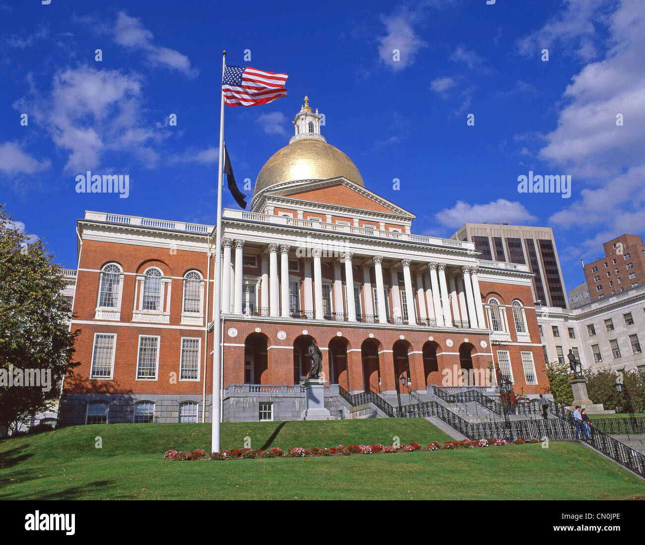 New State House, Beacon Hill, Boston, Massachusetts, Vereinigte Staaten von Amerika Stockfoto