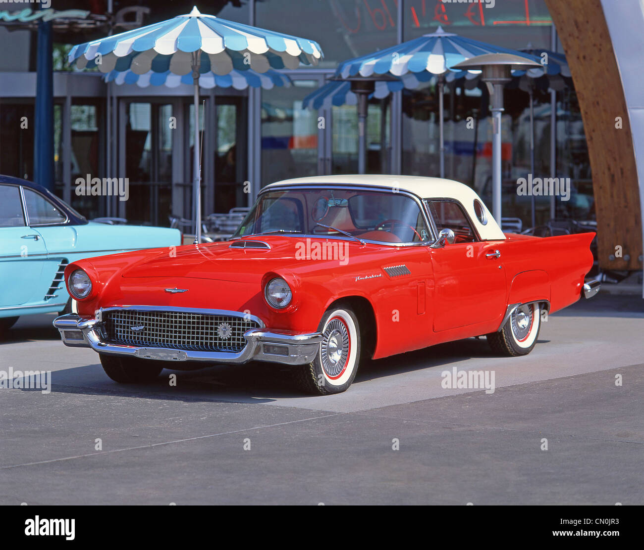 Klassische, amerikanische Thunderbird Cabrio, Los Angeles, California, Vereinigte Staaten von AmericaUnited Staaten von Amerika Stockfoto