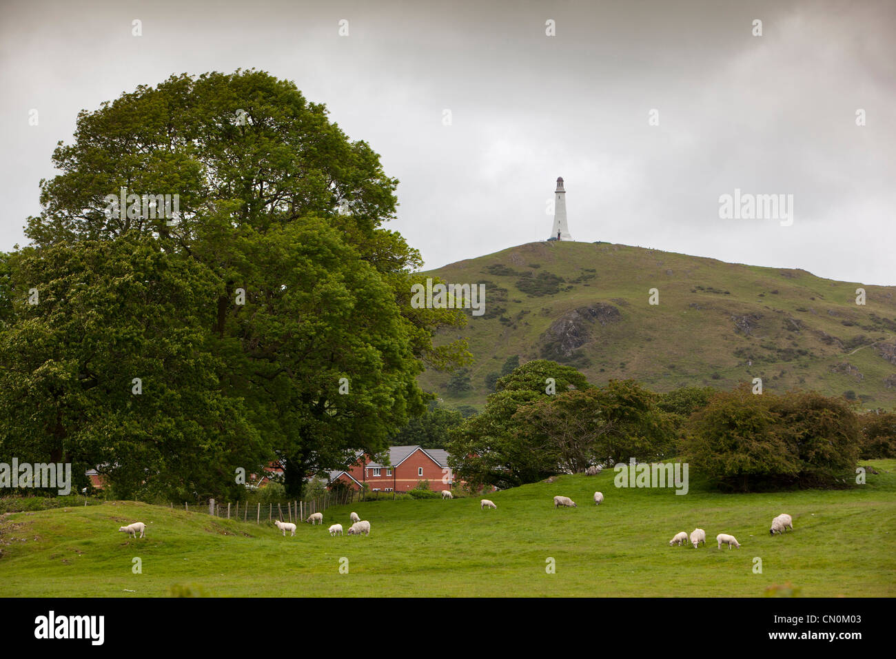 UK, Cumbria, Ulverston Hoad Denkmal zum Sir John Barrow Gründer der königlichen geographischen Wociety Stockfoto