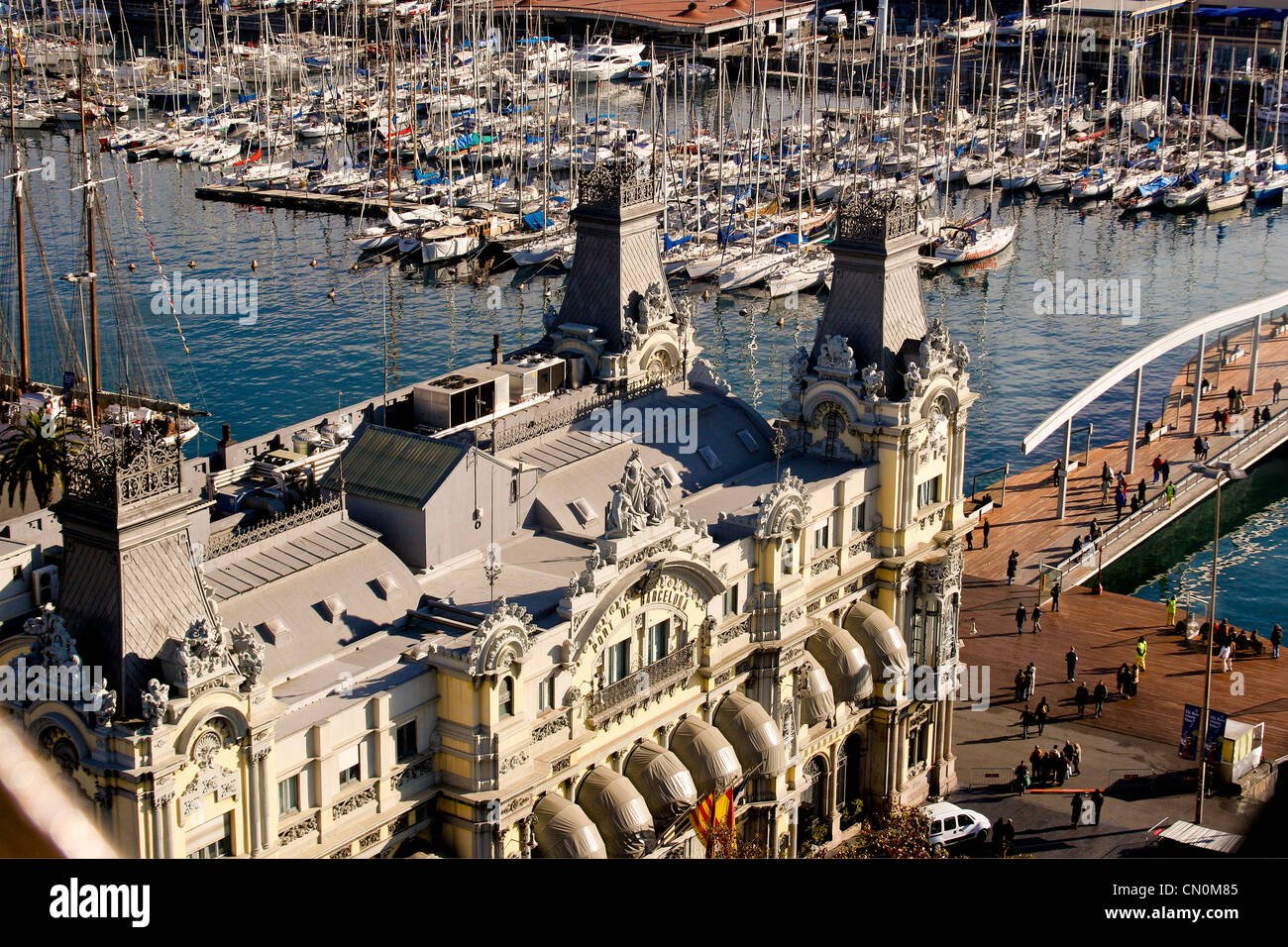 Europa Spanien Catalunya Barcelona Old Port Vell Stockfoto