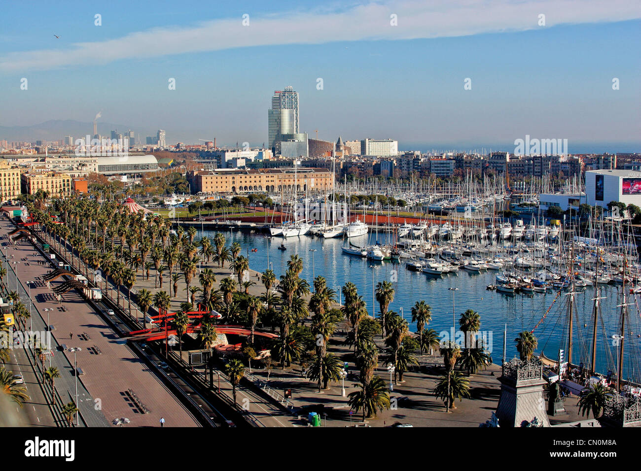 Europa Spanien Katalonien Barcelona Port Vell Stockfoto