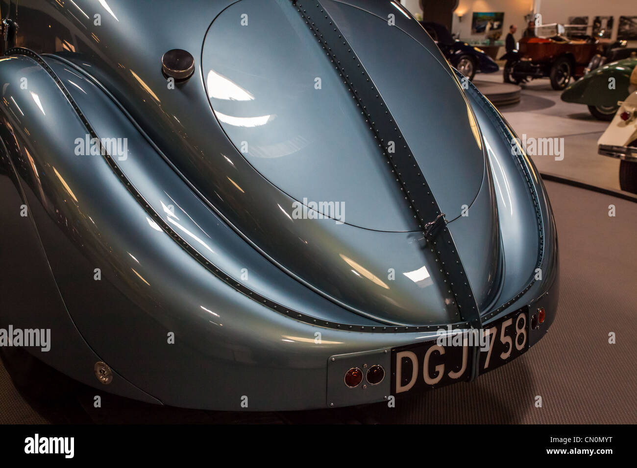 Die 1936 Bugatti Typ 57 SC Atlantic im Mullin Museum in Oxnard, Kalifornien.  Eines von drei Autos mit nur zwei Überlebende gebaut Stockfoto